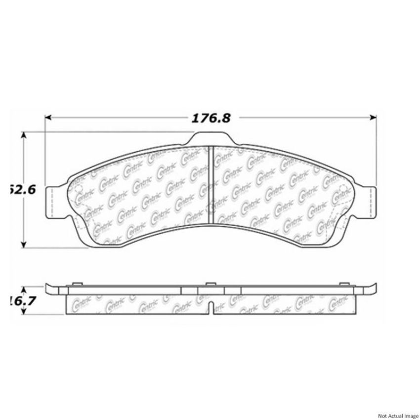 CENTRIC PARTS 300.08820 Centric Premium Semi-Metallic Brake Pads with Shims and Hardware