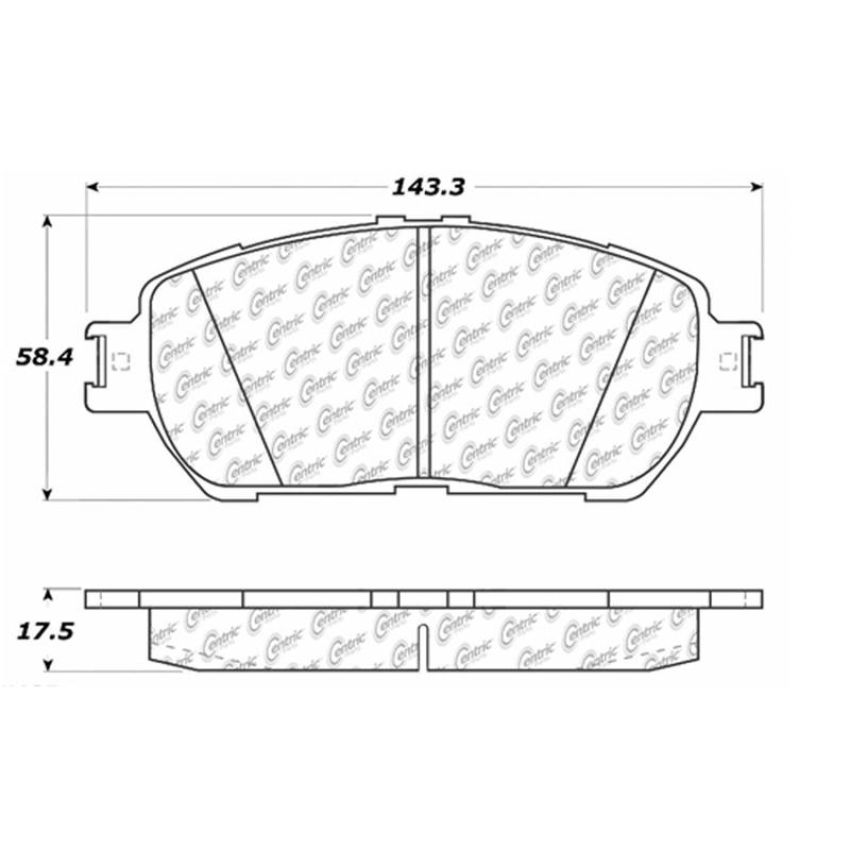 CENTRIC PARTS 300.09061 Centric Premium Semi-Metallic Brake Pads with Shims and Hardware