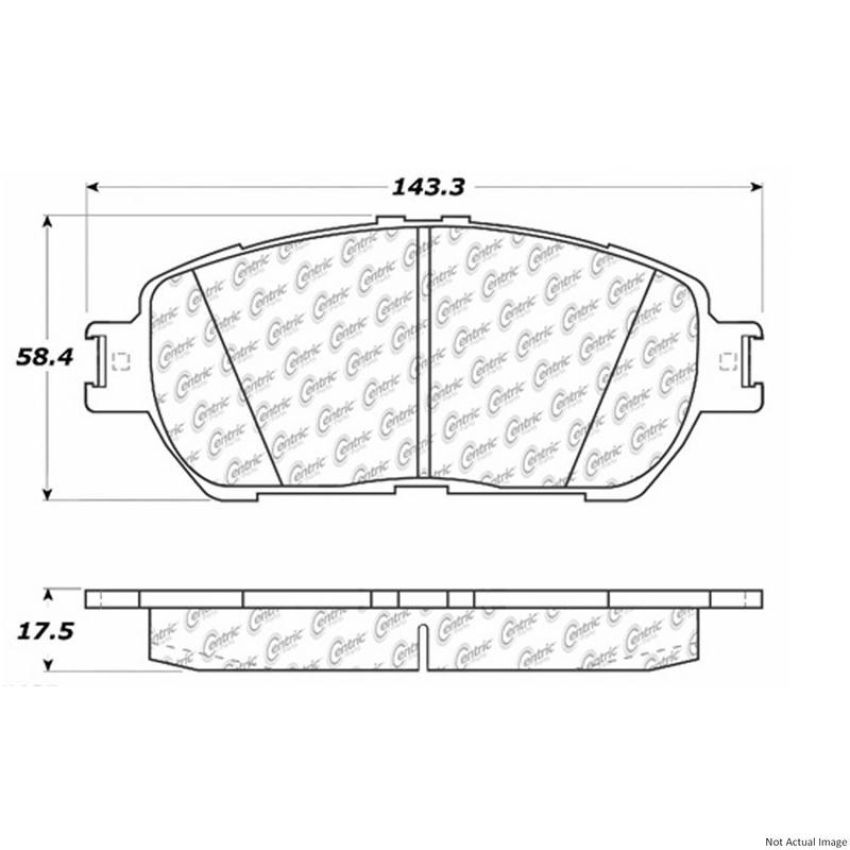 CENTRIC PARTS 300.09061 Centric Premium Semi-Metallic Brake Pads with Shims and Hardware