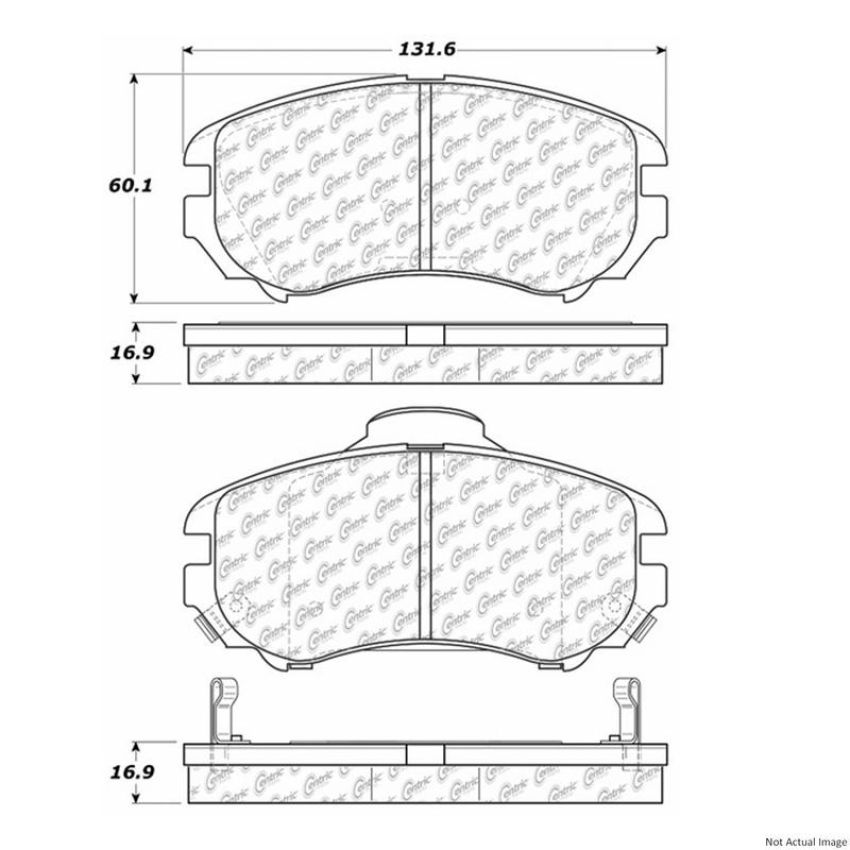 CENTRIC PARTS 300.09240 Centric Premium Semi-Metallic Brake Pads with Shims and Hardware