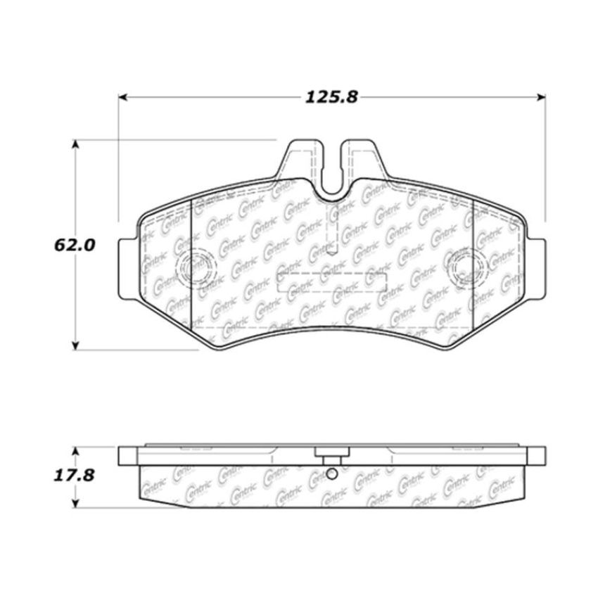 CENTRIC PARTS 300.09280 Centric Premium Semi-Metallic Brake Pads with Shims and Hardware
