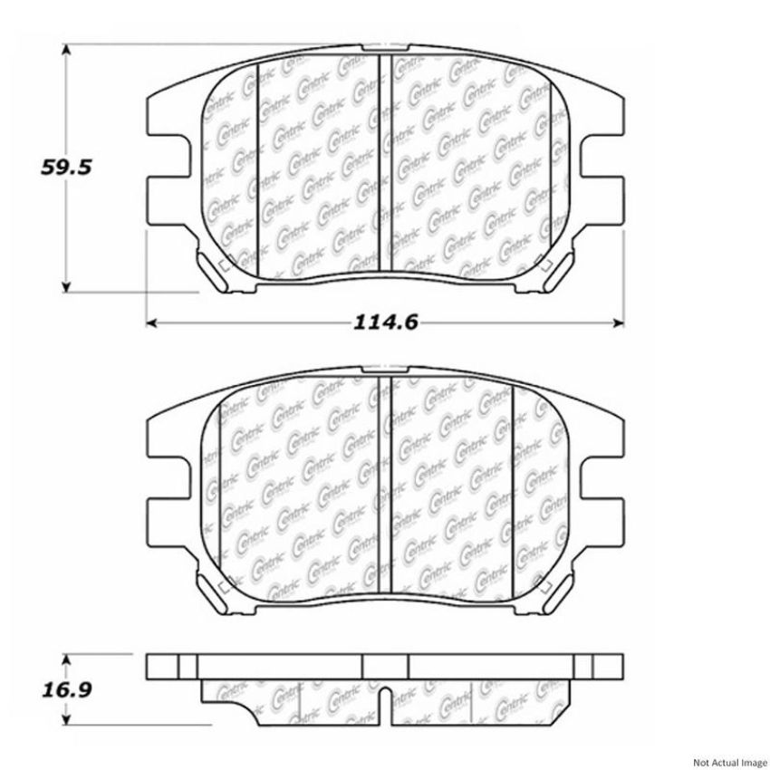 CENTRIC PARTS 300.09300 Centric Premium Semi-Metallic Brake Pads with Shims and Hardware