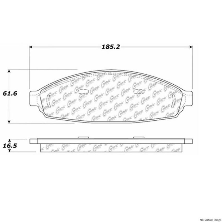 CENTRIC PARTS 300.09310 Centric Premium Semi-Metallic Brake Pads with Shims and Hardware