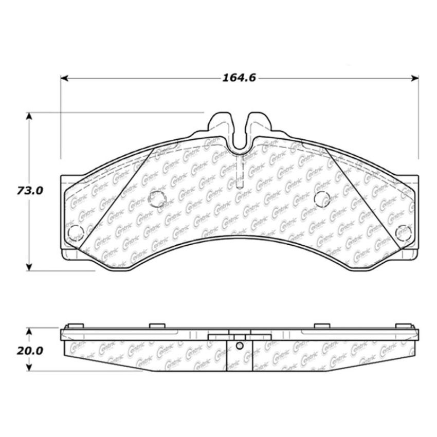 CENTRIC PARTS 300.09490 Centric Premium Semi-Metallic Brake Pads with Shims