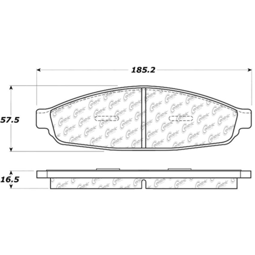 CENTRIC PARTS 300.09530 Centric Premium Semi-Metallic Brake Pads with Shims and Hardware