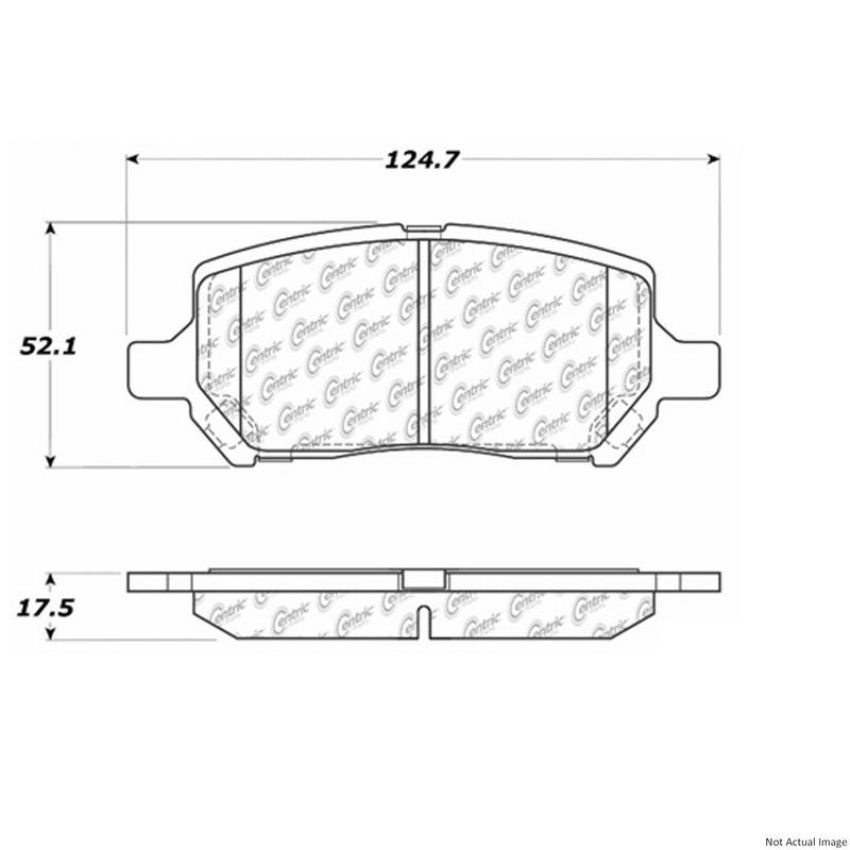 CENTRIC PARTS 300.09560 Centric Premium Semi-Metallic Brake Pads with Shims and Hardware