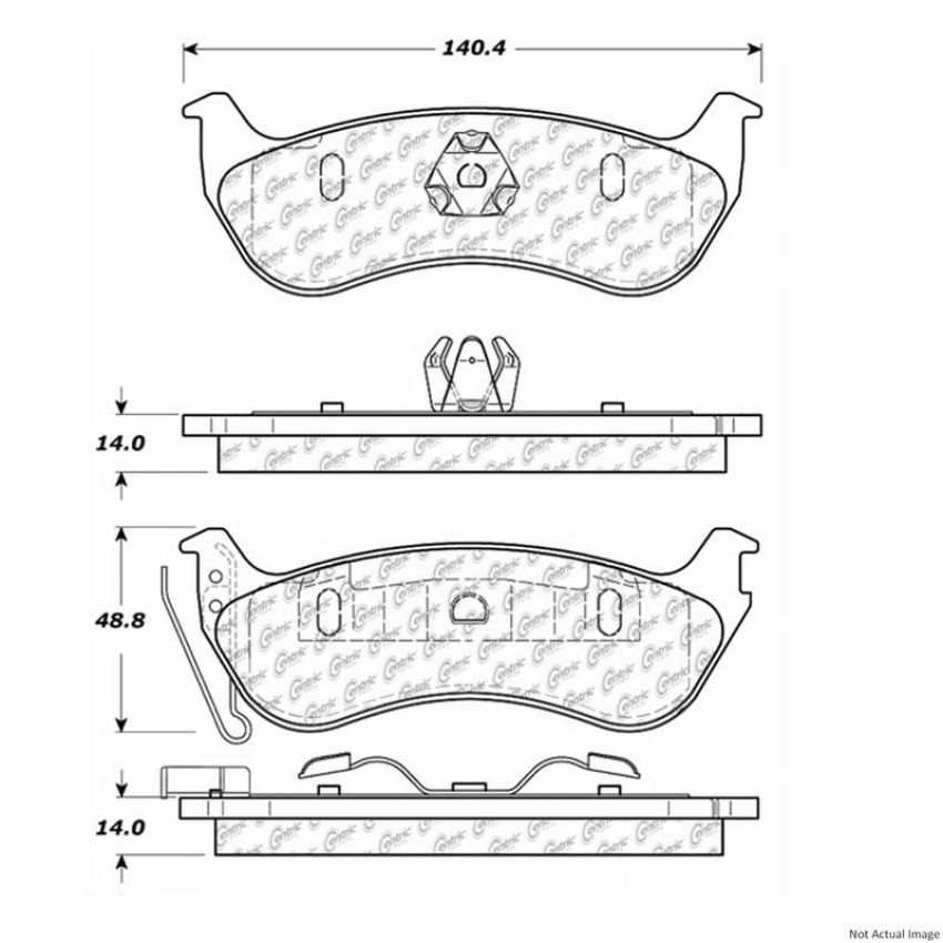 CENTRIC PARTS 300.09640 Centric Premium Semi-Metallic Brake Pads with Shims and Hardware