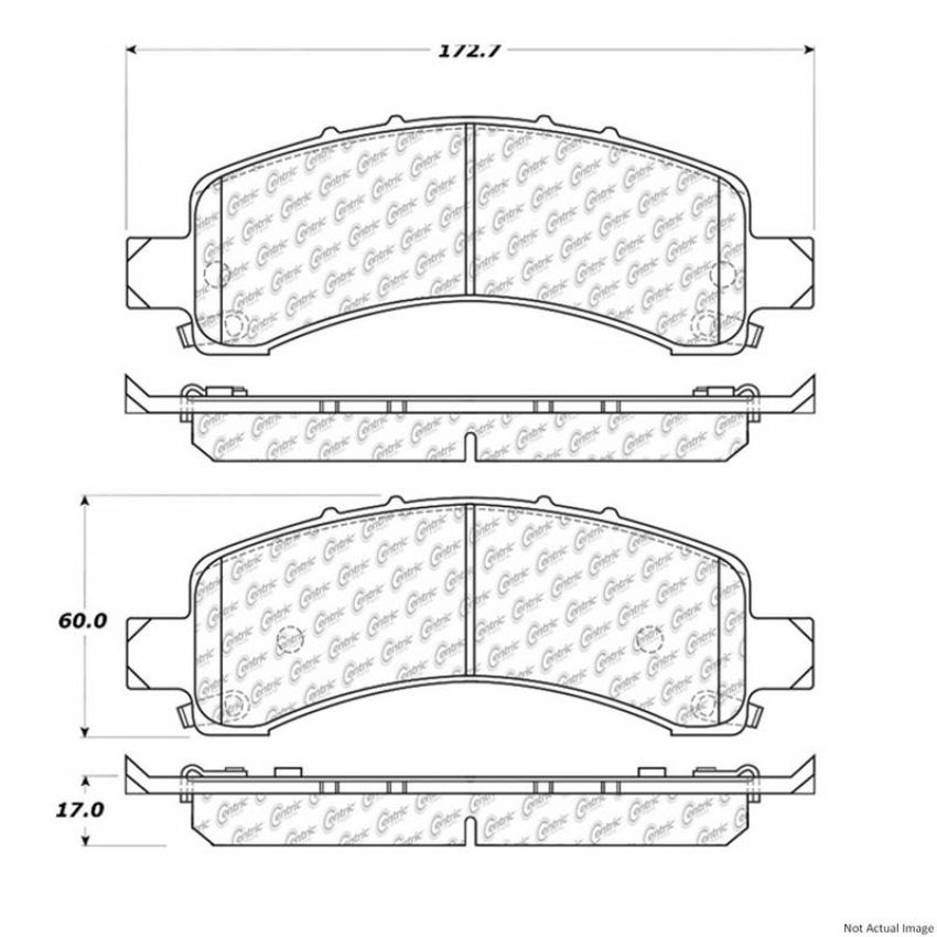 CENTRIC PARTS 300.09741 Centric Premium Semi-Metallic Brake Pads with Shims and Hardware