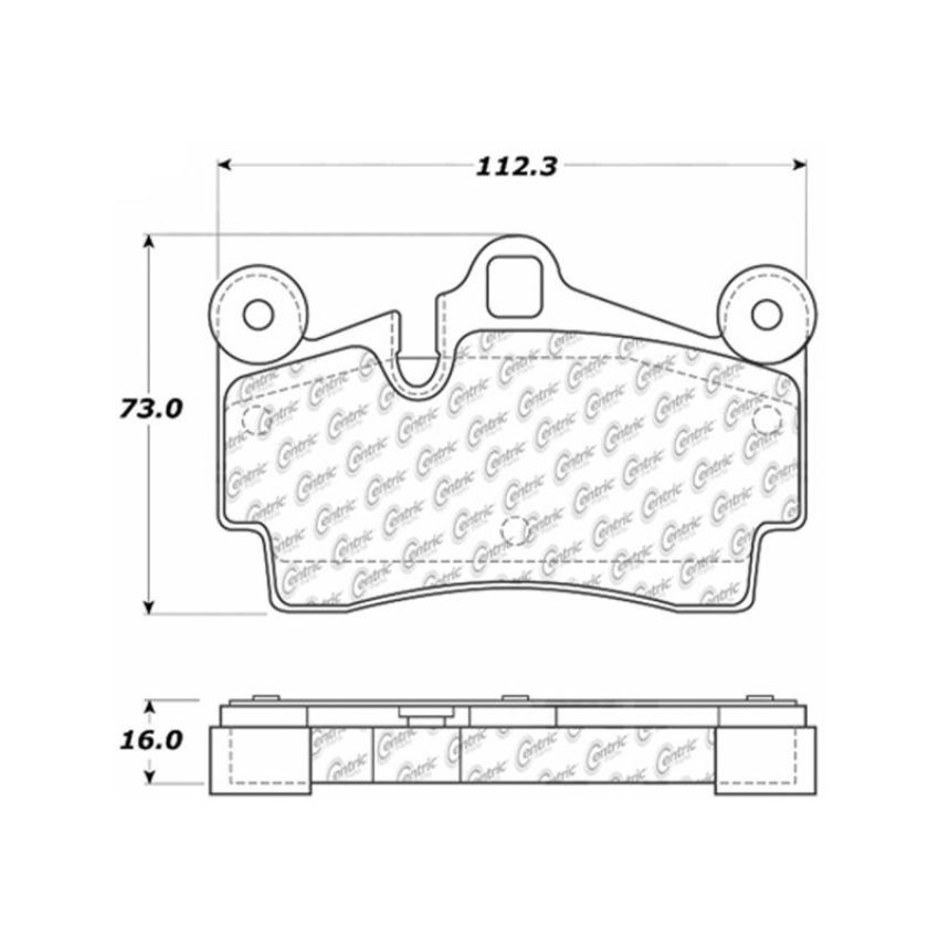 CENTRIC PARTS 300.09780 Centric Premium Semi-Metallic Brake Pads with Shims and Hardware