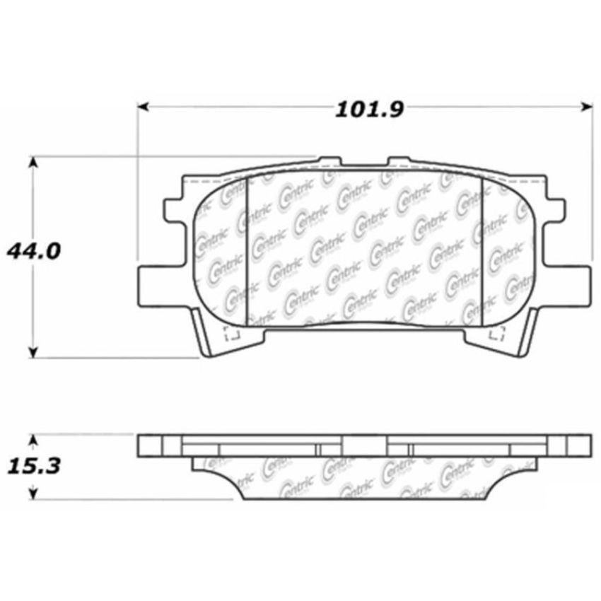 CENTRIC PARTS 300.09960 Centric Premium Semi-Metallic Brake Pads with Shims and Hardware