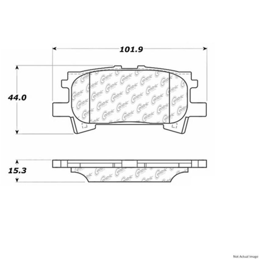 CENTRIC PARTS 300.09960 Centric Premium Semi-Metallic Brake Pads with Shims and Hardware