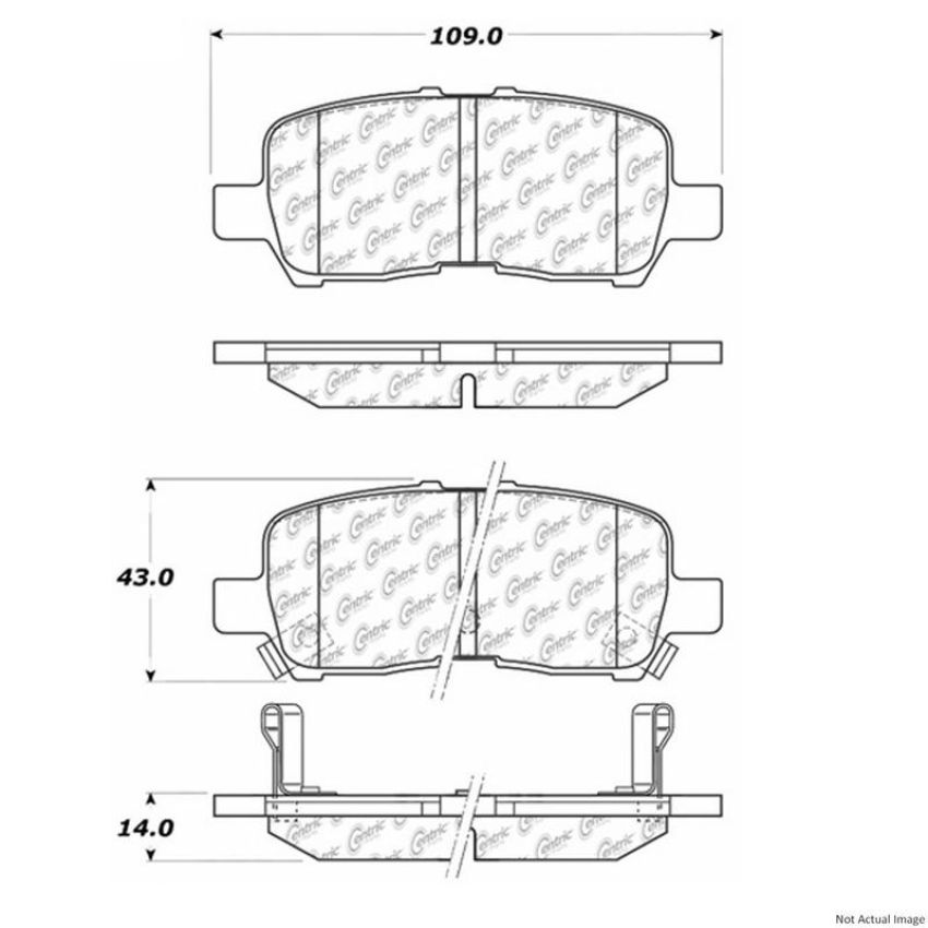 CENTRIC PARTS 300.09990 Centric Premium Semi-Metallic Brake Pads with Shims and Hardware
