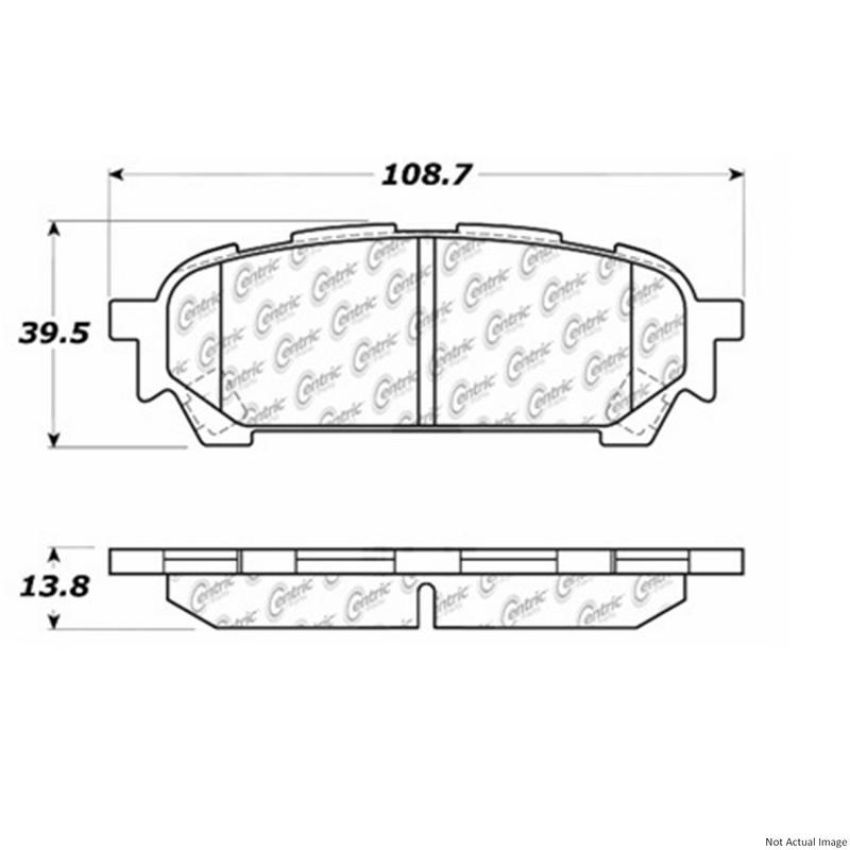CENTRIC PARTS 300.10040 Centric Premium Semi-Metallic Brake Pads with Shims and Hardware