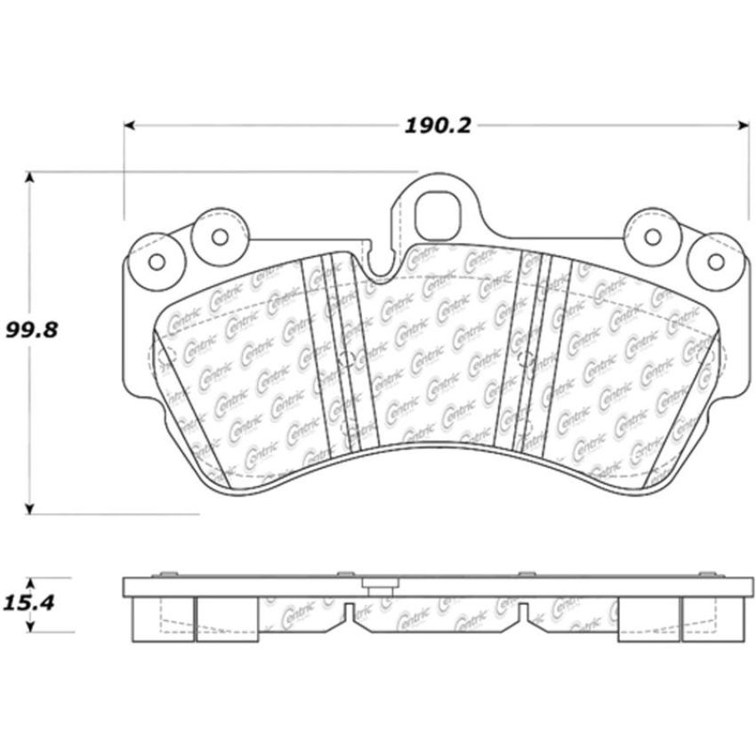 CENTRIC PARTS 300.10070 Centric Premium Semi-Metallic Brake Pads with Shims and Hardware