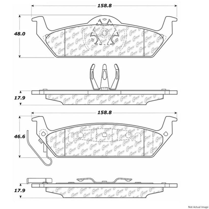 CENTRIC PARTS 300.10120 Centric Premium Semi-Metallic Brake Pads with Shims and Hardware