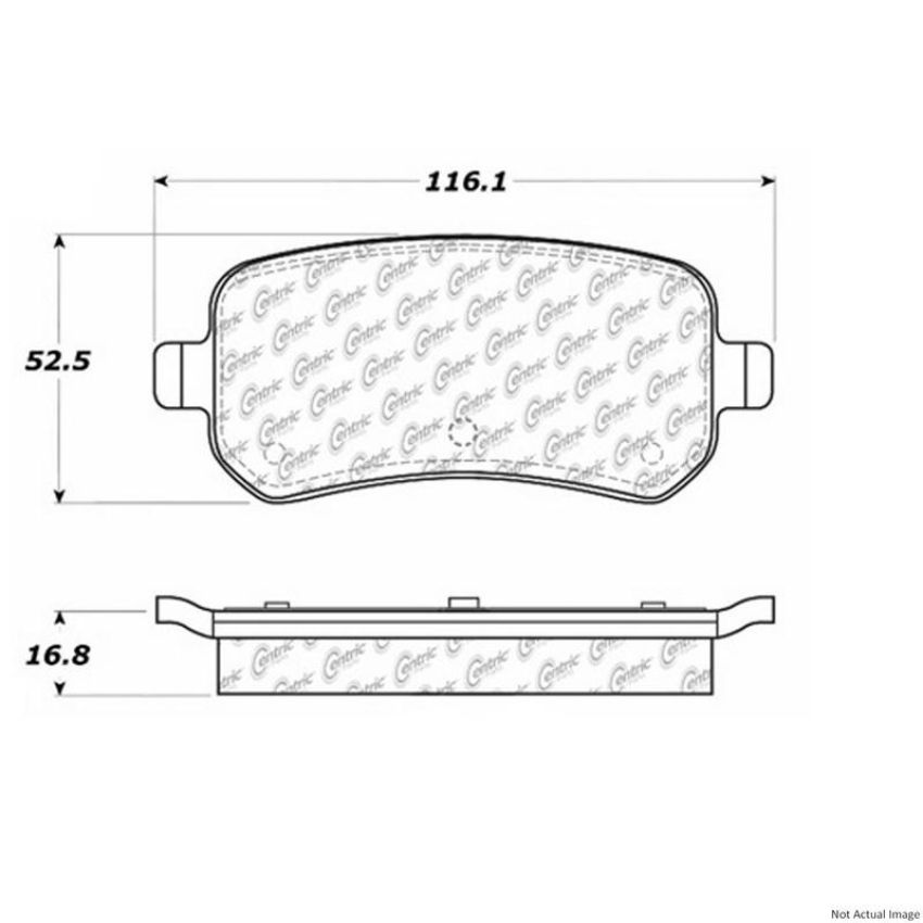 CENTRIC PARTS 300.10210 Centric Premium Semi-Metallic Brake Pads with Shims and Hardware