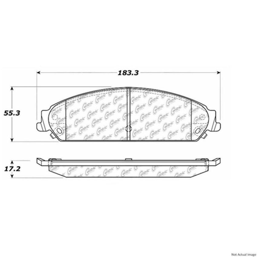 CENTRIC PARTS 300.10580 Centric Premium Semi-Metallic Brake Pads with Shims and Hardware