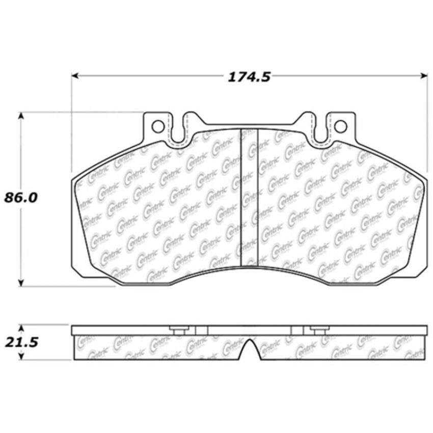 CENTRIC PARTS 300.10620 Centric Premium Semi-Metallic Brake Pads with Shims