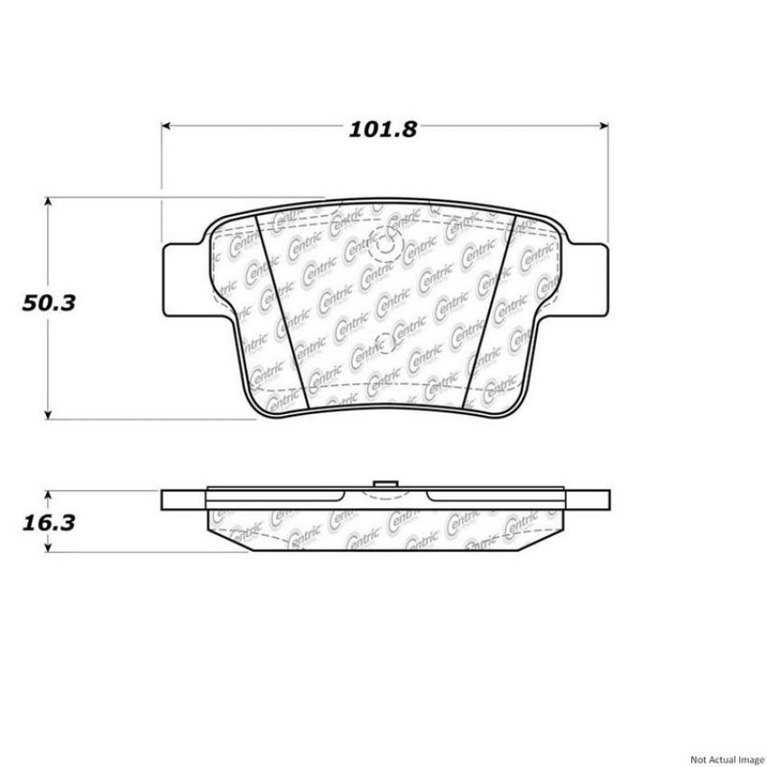 CENTRIC PARTS 300.10710 Centric Premium Semi-Metallic Brake Pads with Shims and Hardware