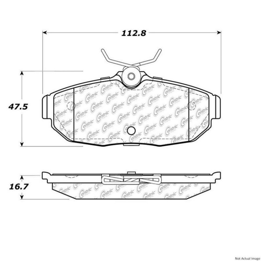 CENTRIC PARTS 300.10820 Centric Premium Semi-Metallic Brake Pads with Shims and Hardware