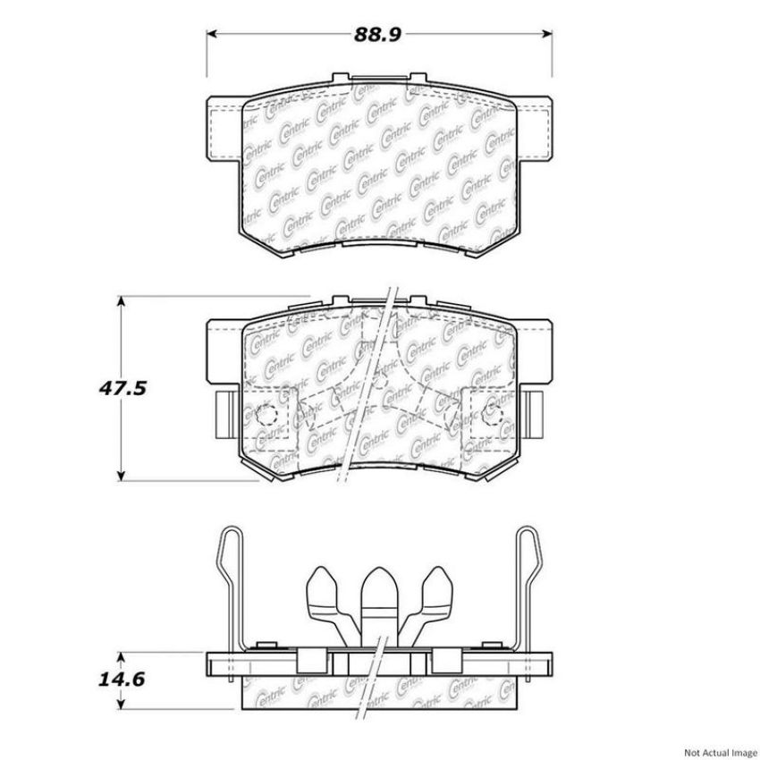 CENTRIC PARTS 300.10860 Centric Premium Semi-Metallic Brake Pads with Shims and Hardware