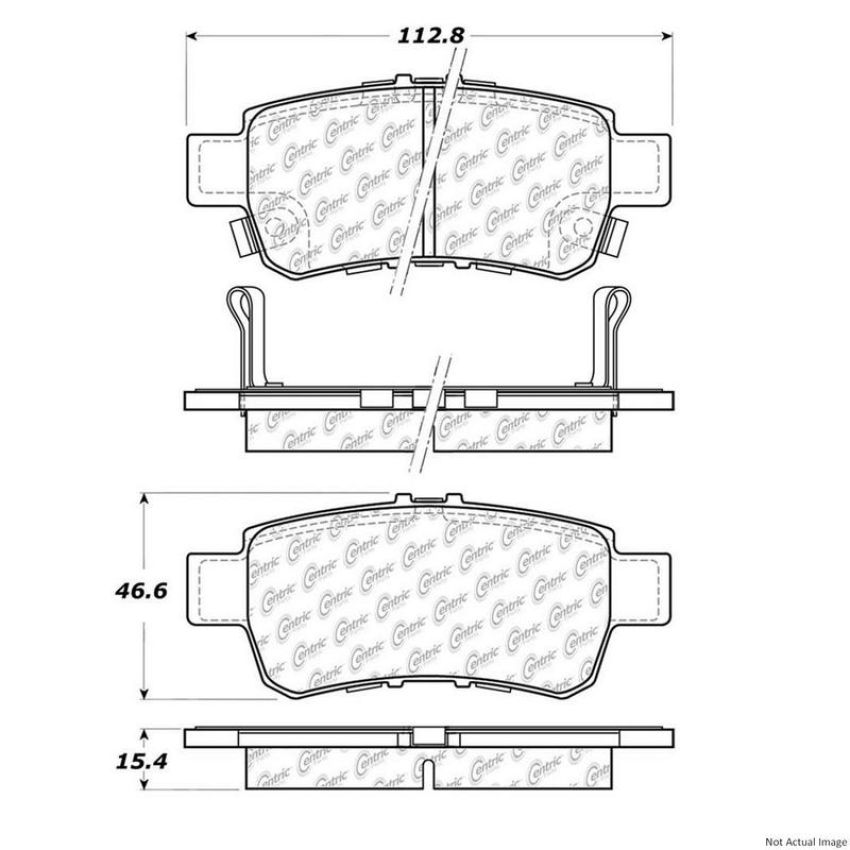 CENTRIC PARTS 300.10880 Centric Premium Semi-Metallic Brake Pads with Shims and Hardware