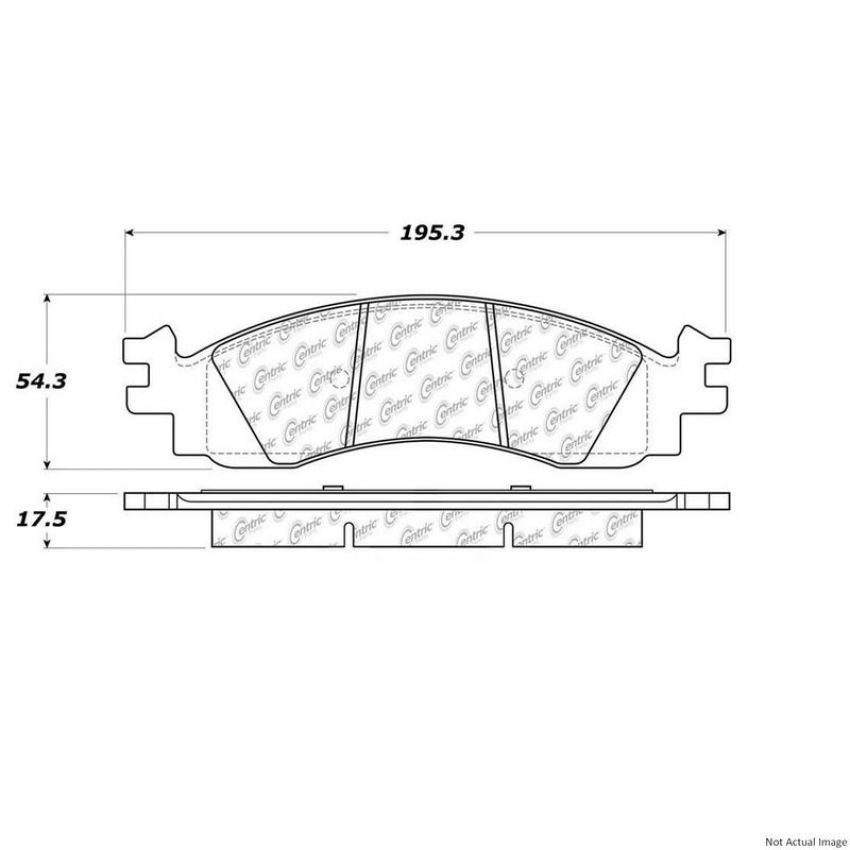 CENTRIC PARTS 300.11580 Centric Premium Semi-Metallic Brake Pads with Shims and Hardware