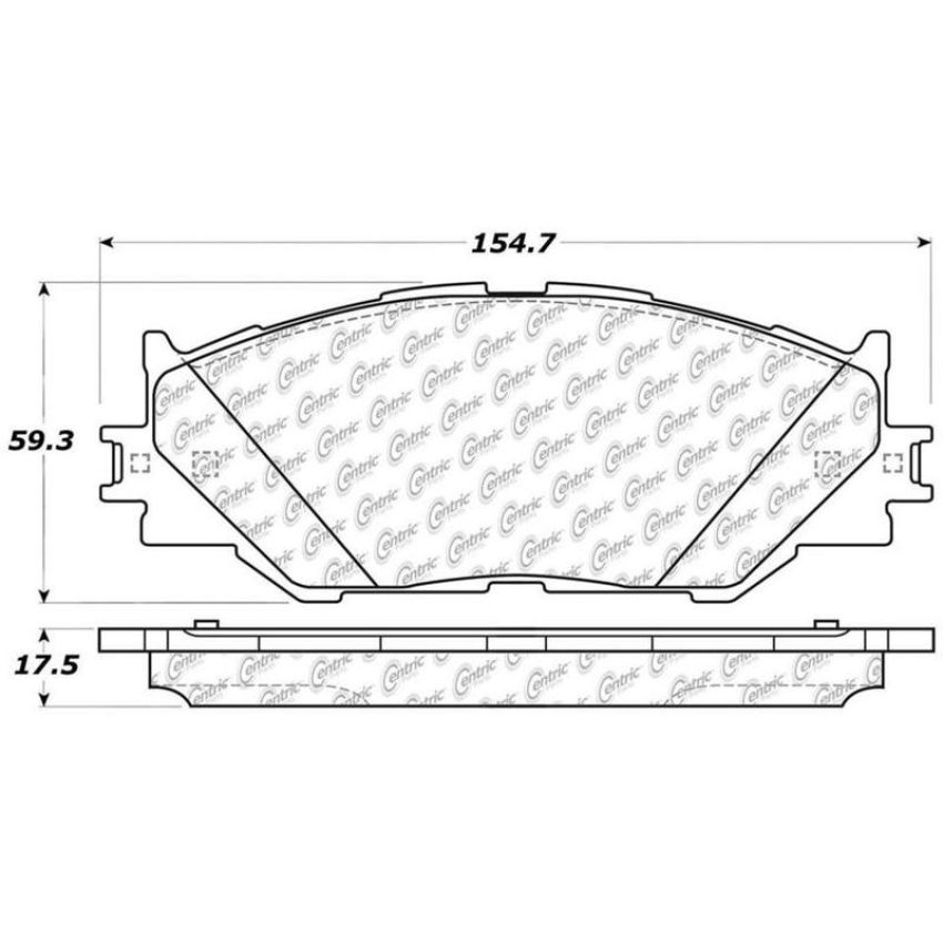 CENTRIC PARTS 300.11780 Centric Premium Semi-Metallic Brake Pads with Shims and Hardware