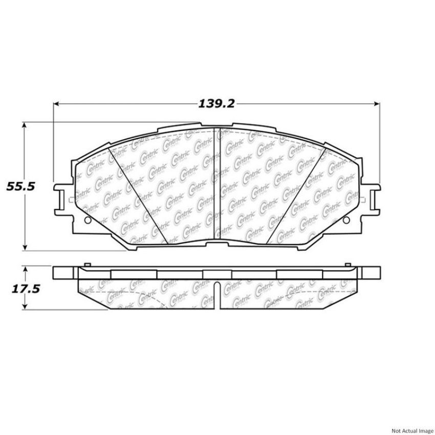 CENTRIC PARTS 300.12100 Centric Premium Semi-Metallic Brake Pads with Shims and Hardware