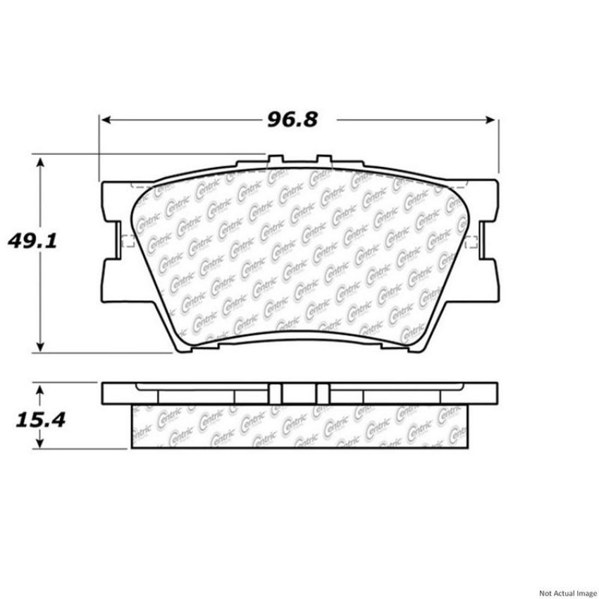 CENTRIC PARTS 300.12120 Centric Premium Semi-Metallic Brake Pads with Shims and Hardware