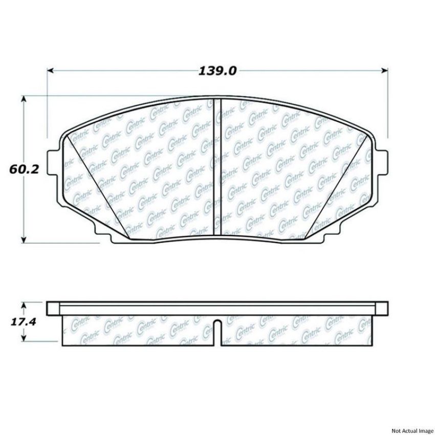 CENTRIC PARTS 300.12580 Centric Premium Semi-Metallic Brake Pads with Shims and Hardware