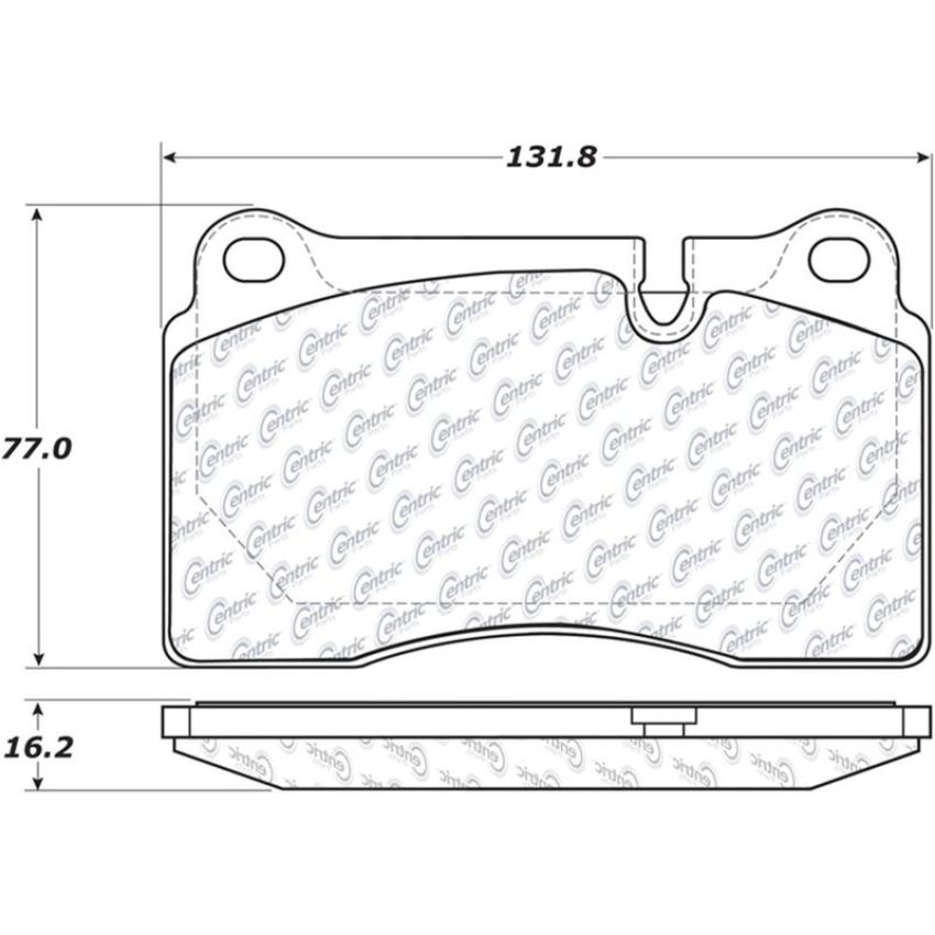 CENTRIC PARTS 300.12630 Centric Premium Semi-Metallic Brake Pads with Shims and Hardware