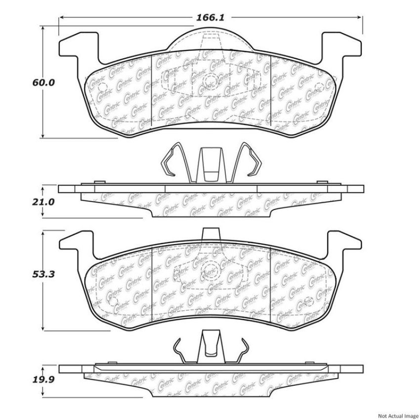 CENTRIC PARTS 300.12790 Centric Premium Semi-Metallic Brake Pads with Shims and Hardware