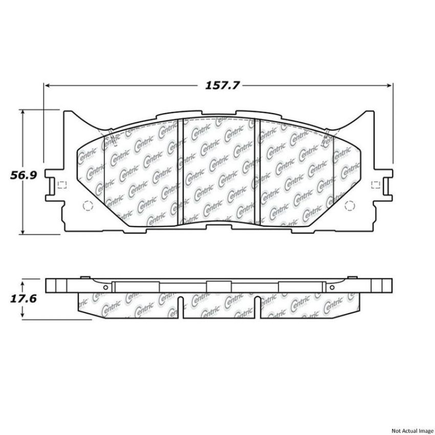 CENTRIC PARTS 300.12930 Centric Premium Semi-Metallic Brake Pads with Shims and Hardware