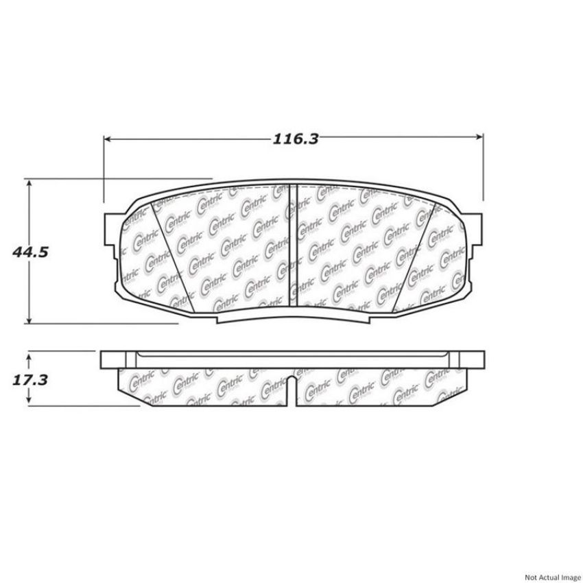 CENTRIC PARTS 300.13040 Centric Premium Semi-Metallic Brake Pads with Shims and Hardware