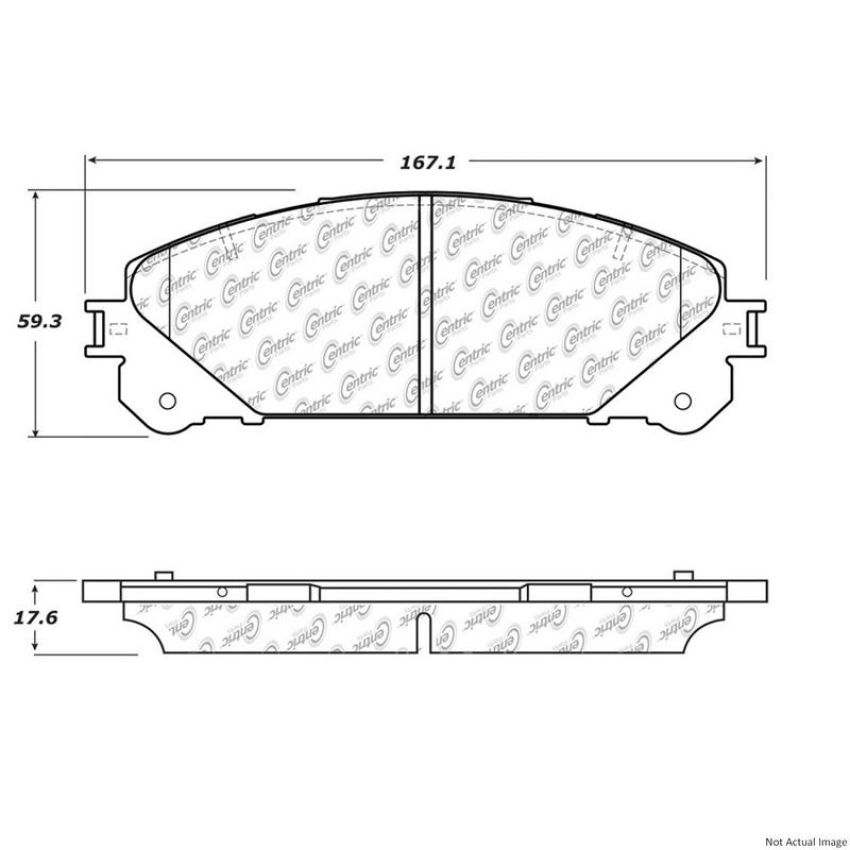 CENTRIC PARTS 300.13240 Centric Premium Semi-Metallic Brake Pads with Shims and Hardware