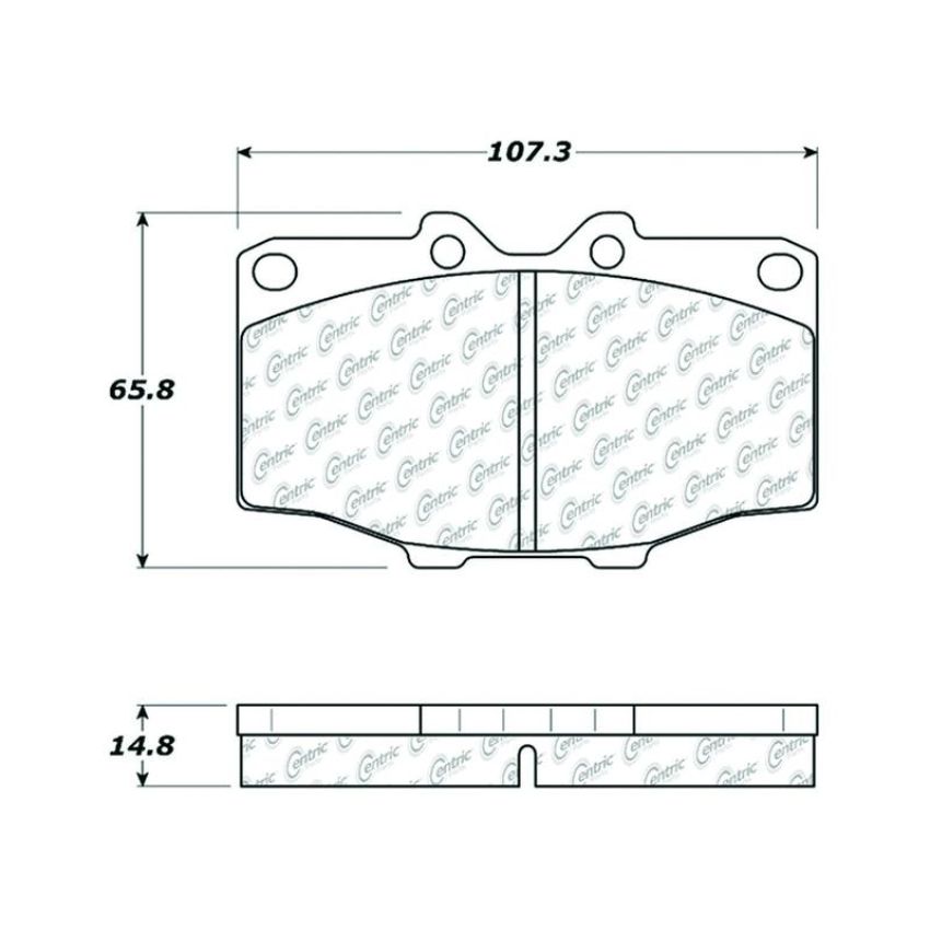 CENTRIC PARTS 301.01370 Centric Premium Ceramic Brake Pads with Shims and Hardware