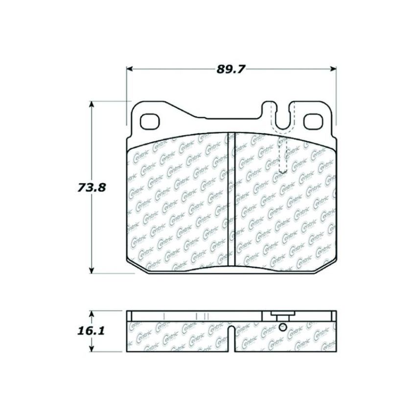 CENTRIC PARTS 301.01451 Centric Premium Ceramic Brake Pads with Shims