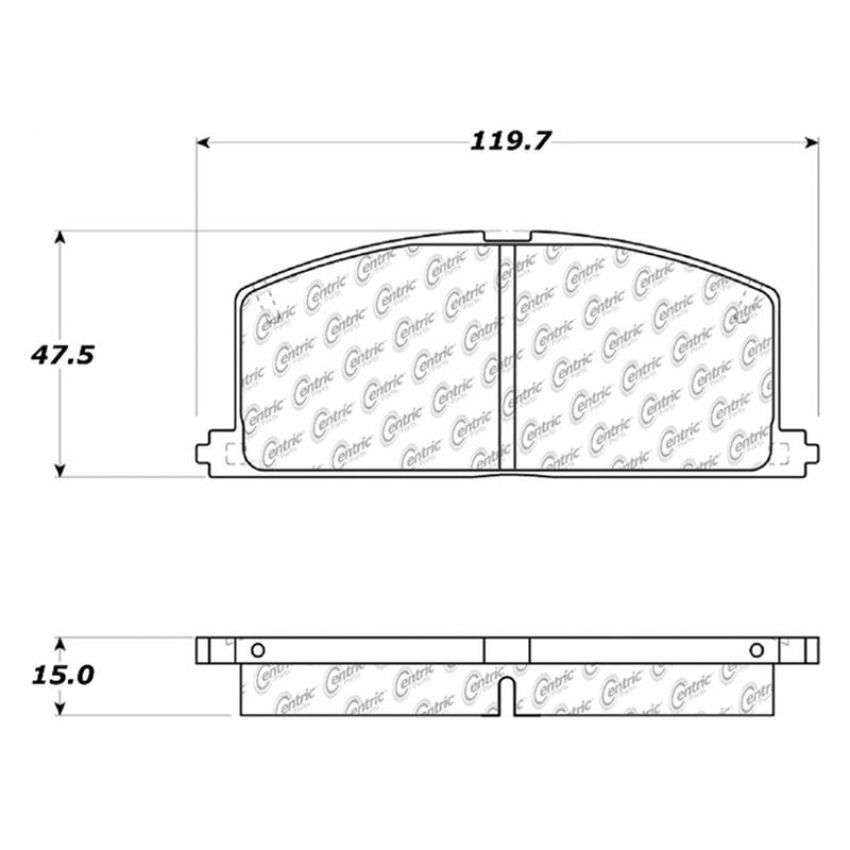 CENTRIC PARTS 301.02420 Centric Premium Ceramic Brake Pads with Shims and Hardware