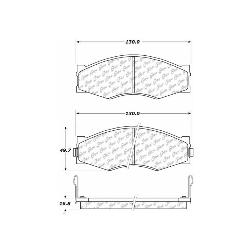 CENTRIC PARTS 301.02660 Centric Premium Ceramic Brake Pads with Shims and Hardware