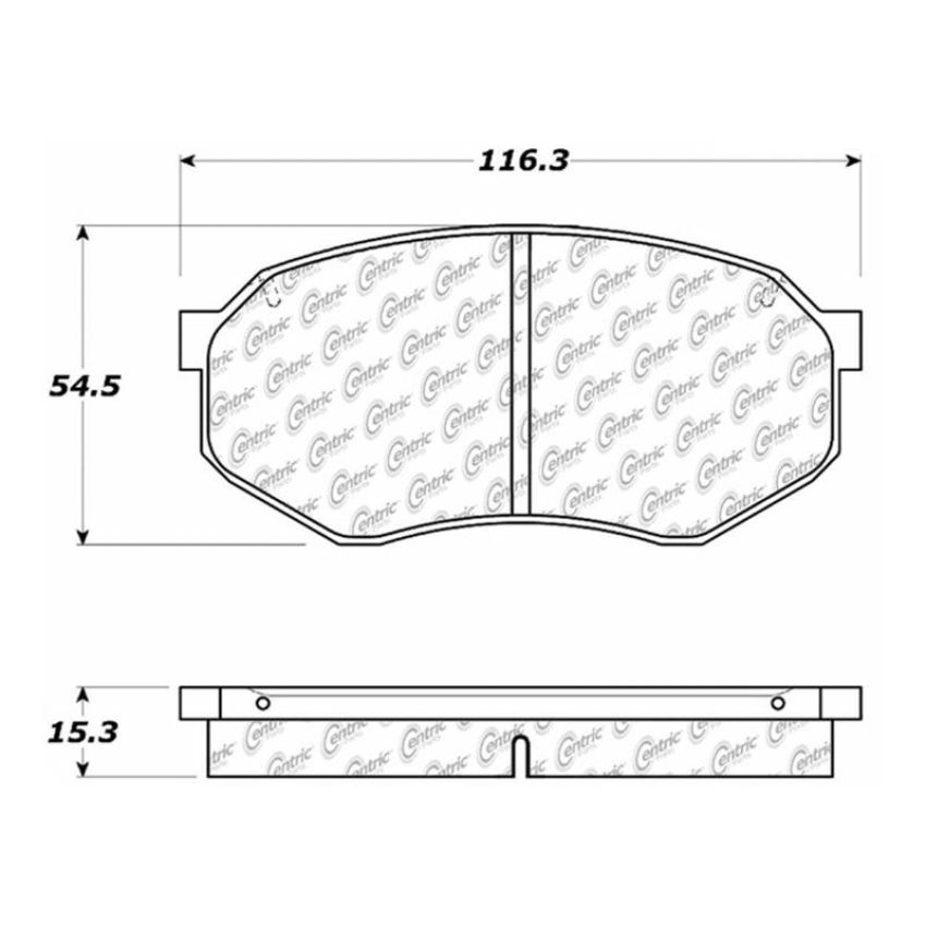 CENTRIC PARTS 301.03890 Centric Premium Ceramic Brake Pads with Shims and Hardware