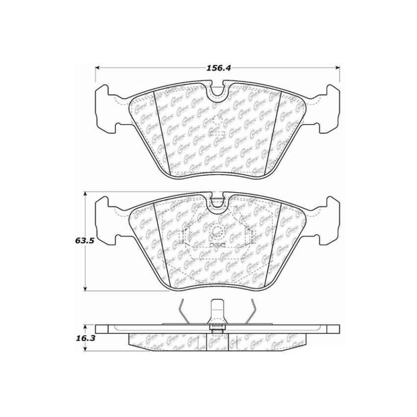 CENTRIC PARTS 301.03941 Centric Premium Ceramic Brake Pads with Shims and Hardware