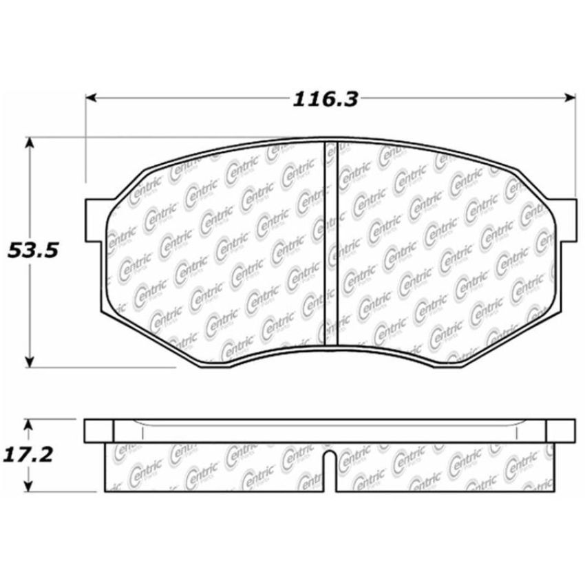 CENTRIC PARTS 301.04330 Centric Premium Ceramic Brake Pads with Shims and Hardware