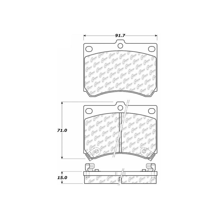 CENTRIC PARTS 301.04730 Centric Premium Ceramic Brake Pads with Shims and Hardware