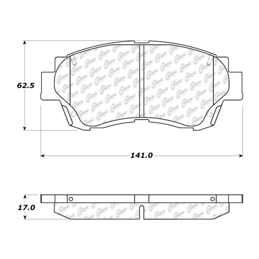 CENTRIC PARTS 301.04760 Centric Premium Ceramic Brake Pads with Shims and Hardware