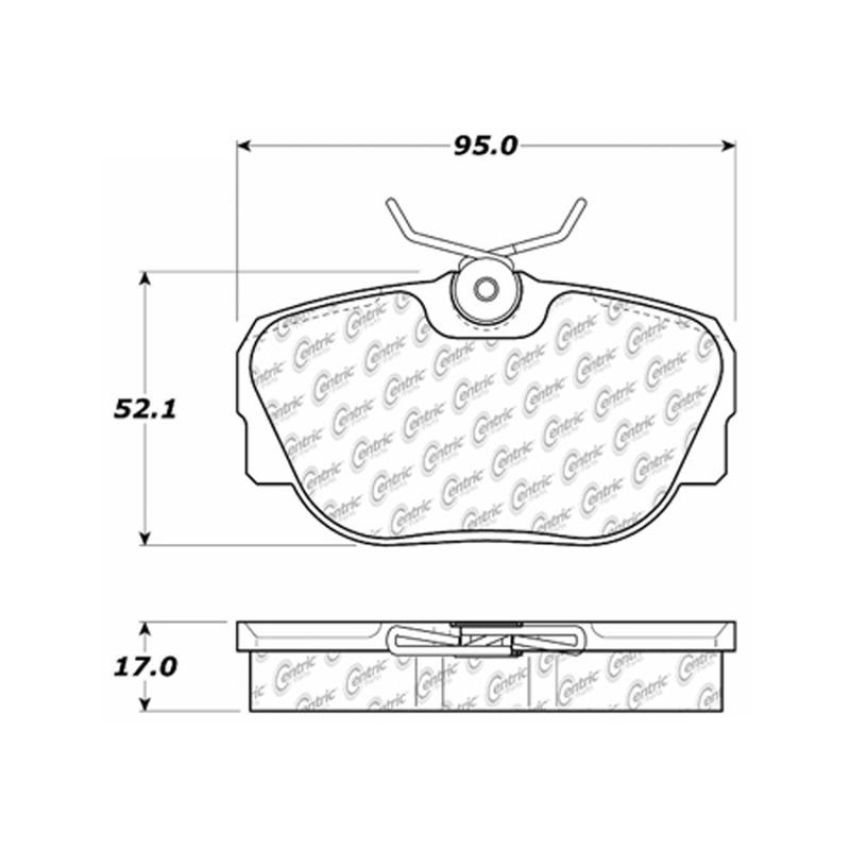 CENTRIC PARTS 301.04930 Centric Premium Ceramic Brake Pads with Shims