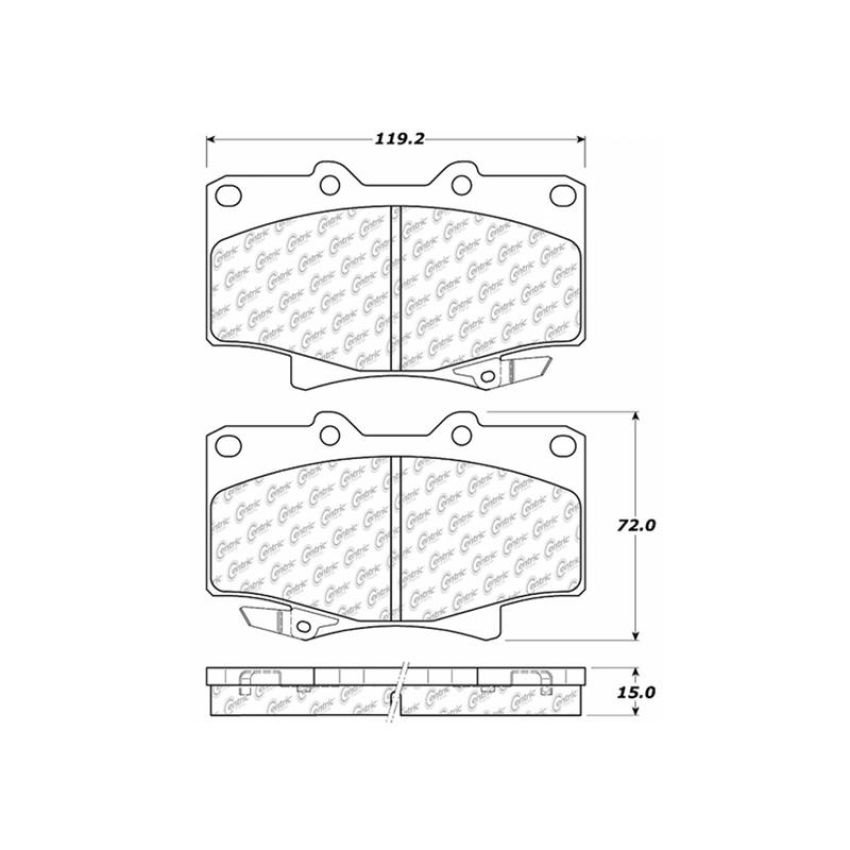 CENTRIC PARTS 301.05020 Centric Premium Ceramic Brake Pads with Shims and Hardware