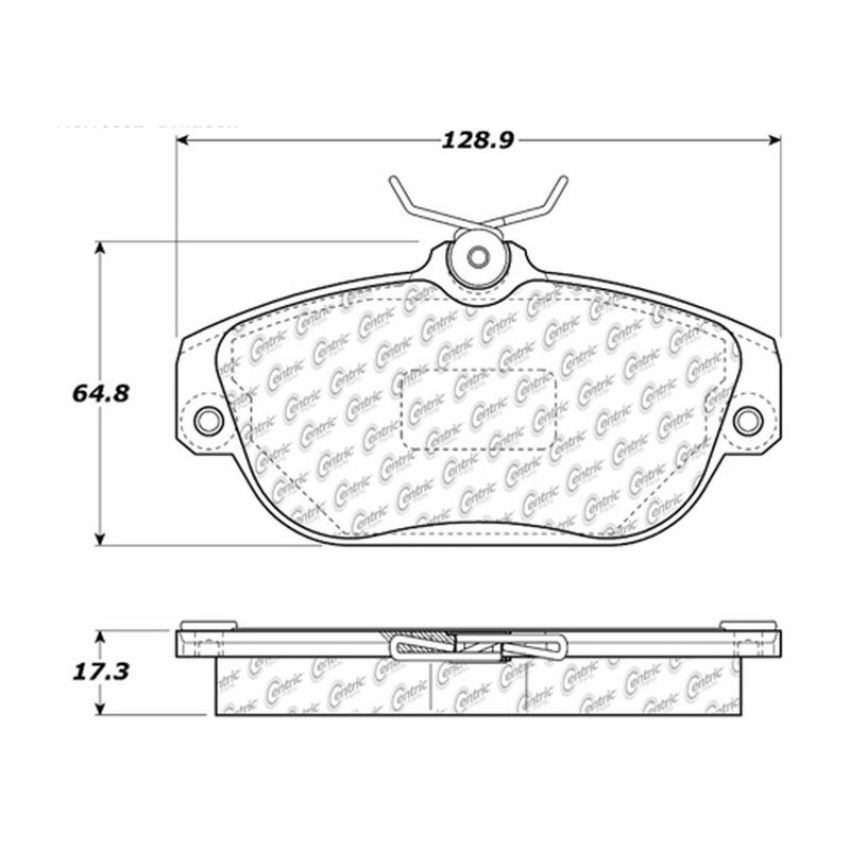CENTRIC PARTS 301.05420 Centric Premium Ceramic Brake Pads with Shims and Hardware