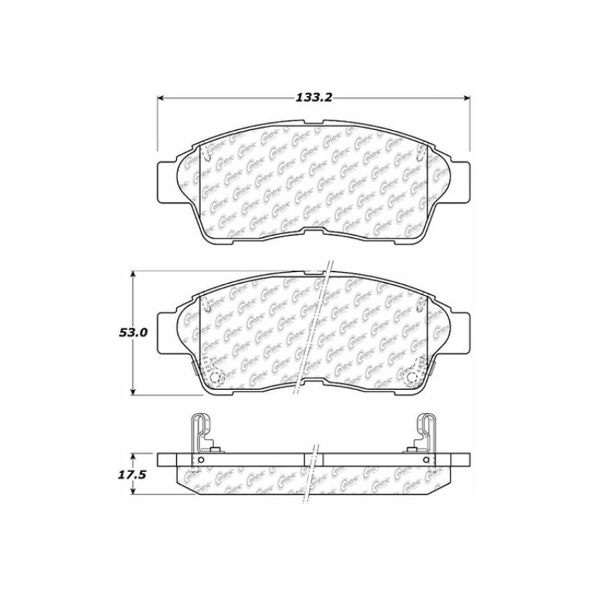 CENTRIC PARTS 301.05620 Centric Premium Ceramic Brake Pads with Shims and Hardware
