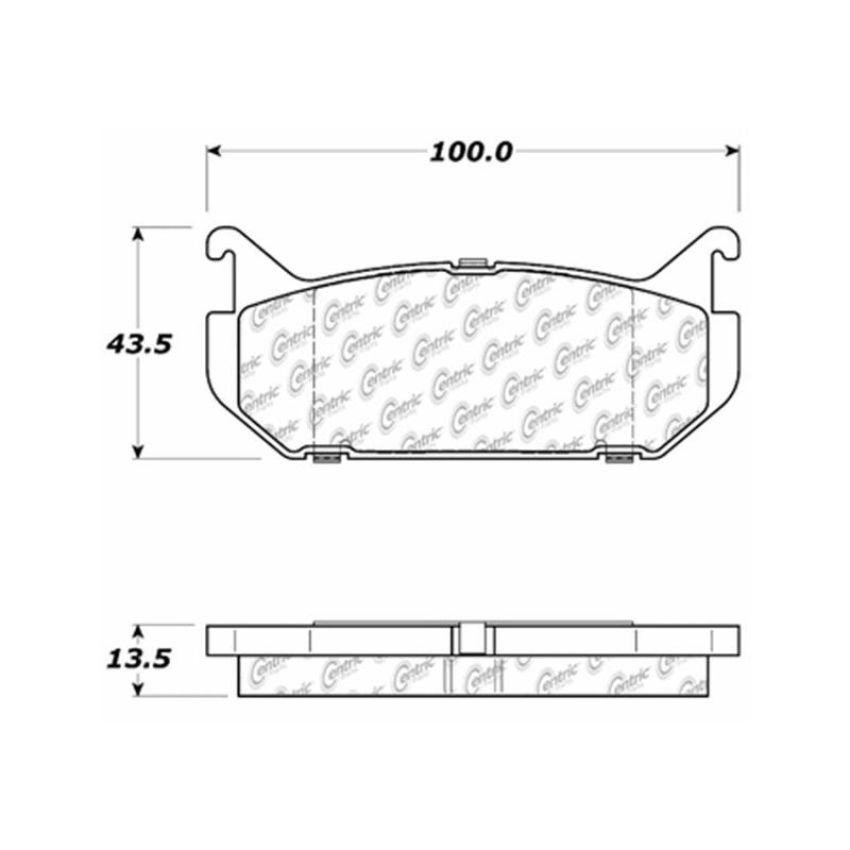 CENTRIC PARTS 301.05840 Centric Premium Ceramic Brake Pads with Shims and Hardware